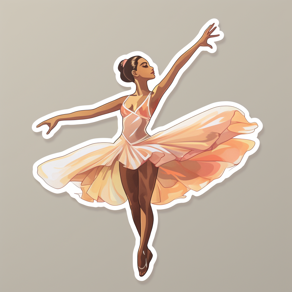 Sticker of ballet dancer