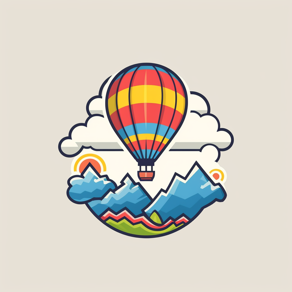 Vibrant balloon party logo design