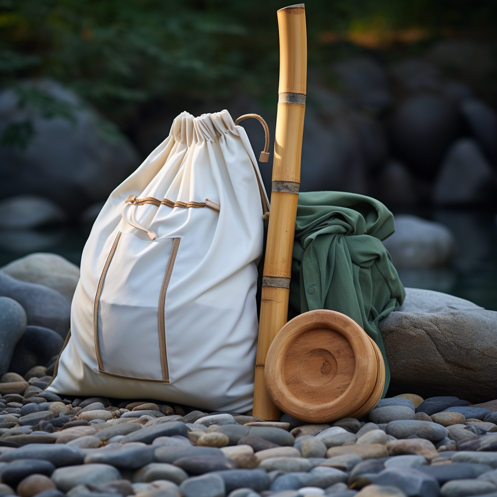 Sustainable bamboo laundry bag