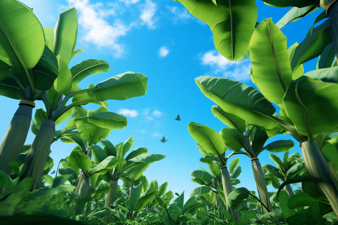 A captivating view of banana trees