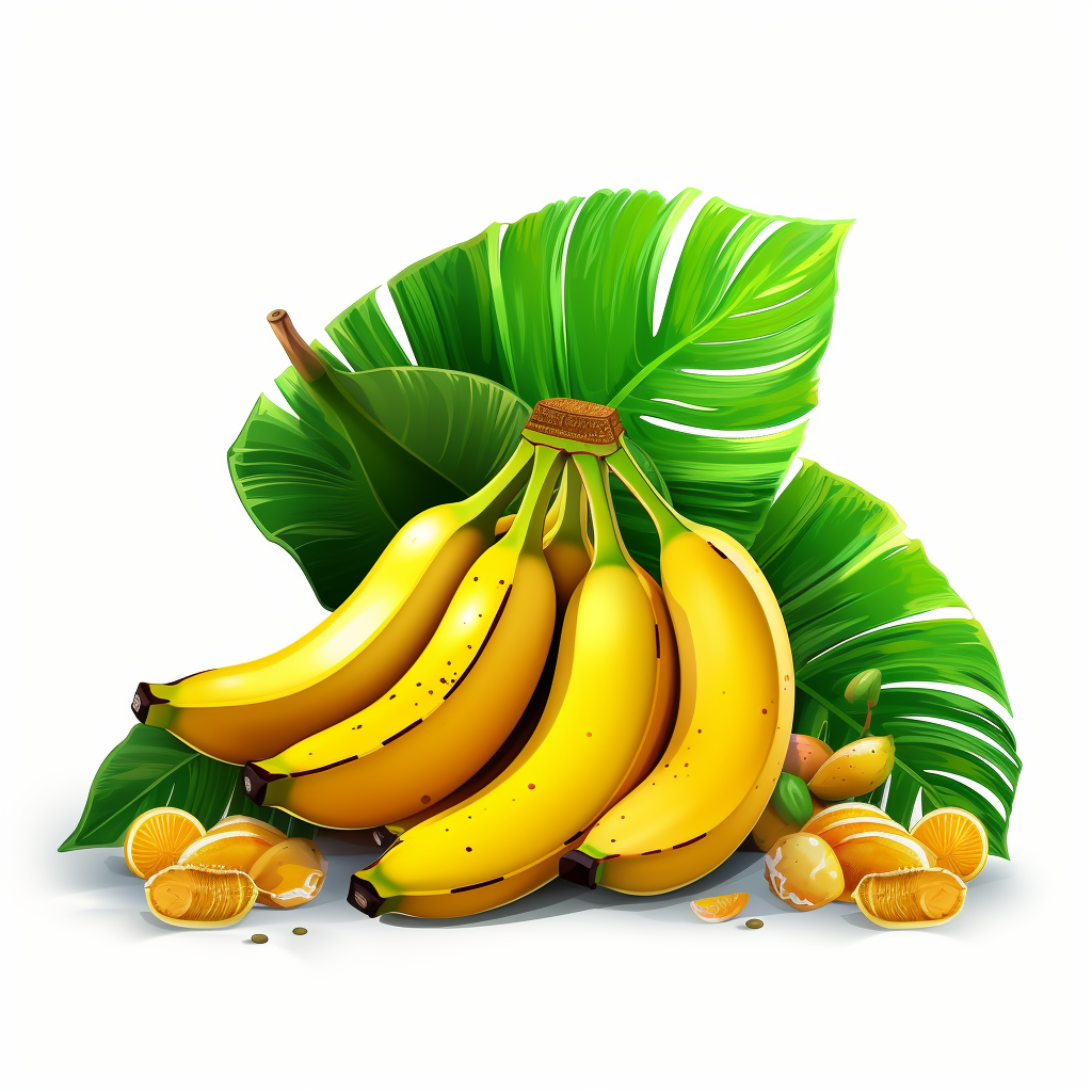 Bananas in casino style PNG