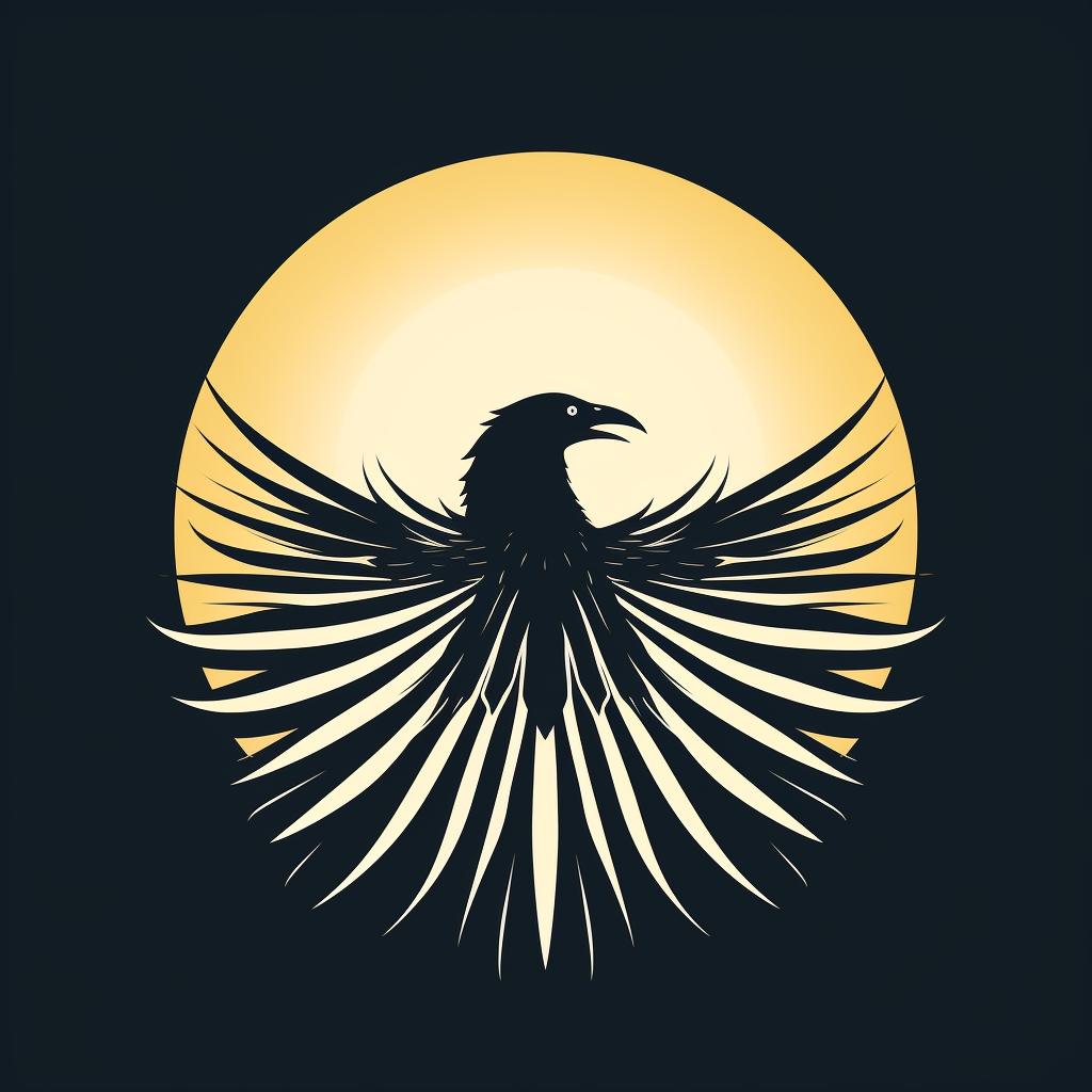 Minimalist raven-themed band logo