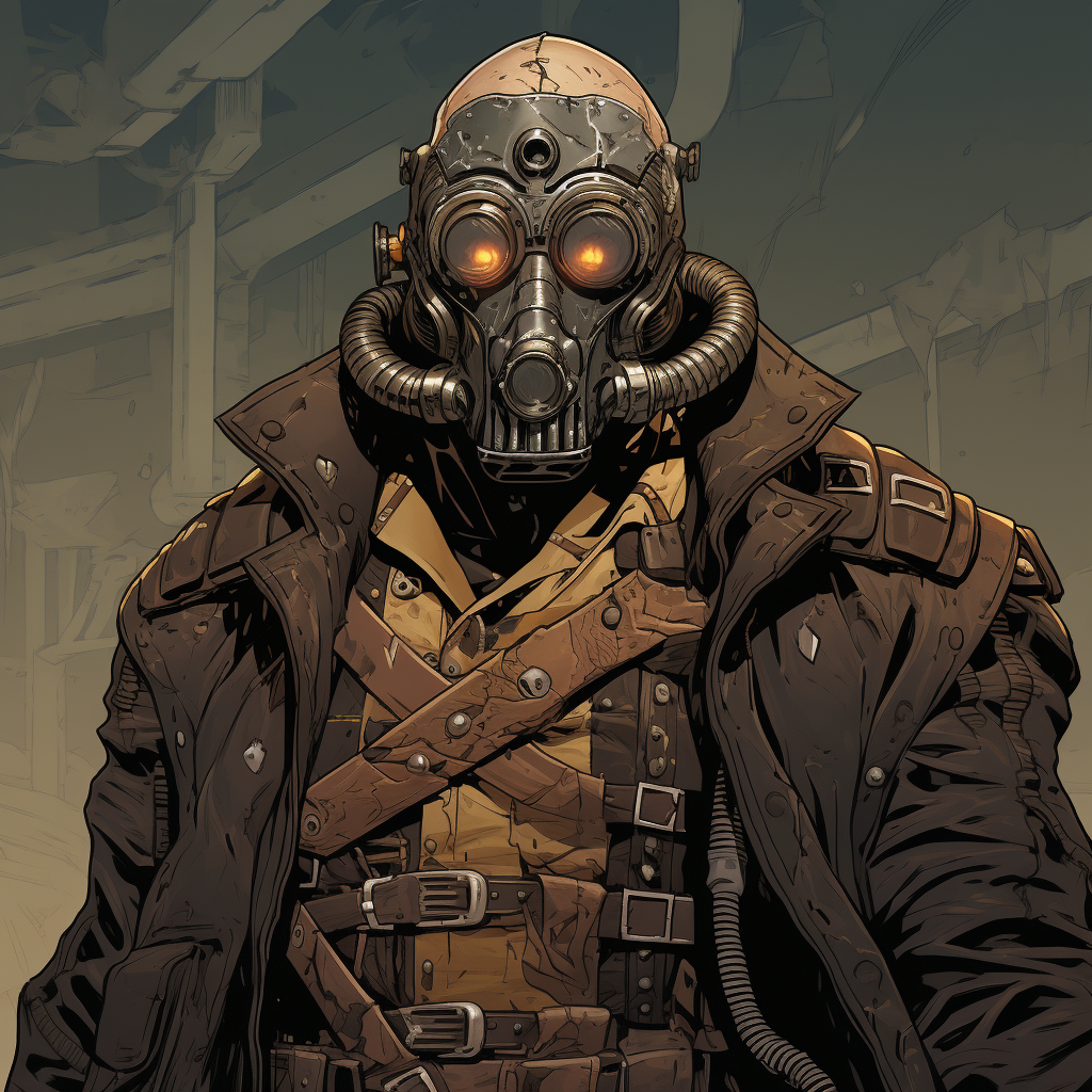 Bane from DC in steampunk mask