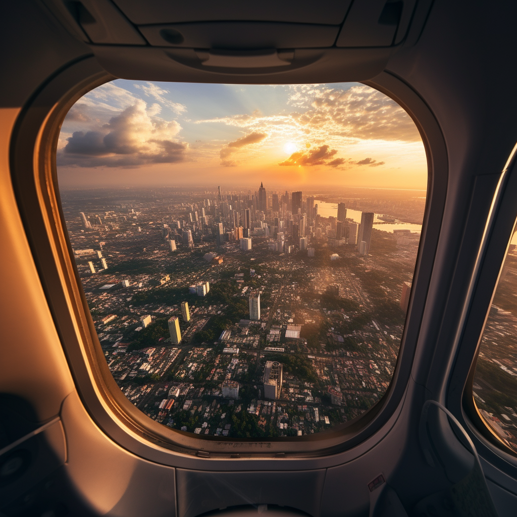 Spectacular aerial view of Bangkok