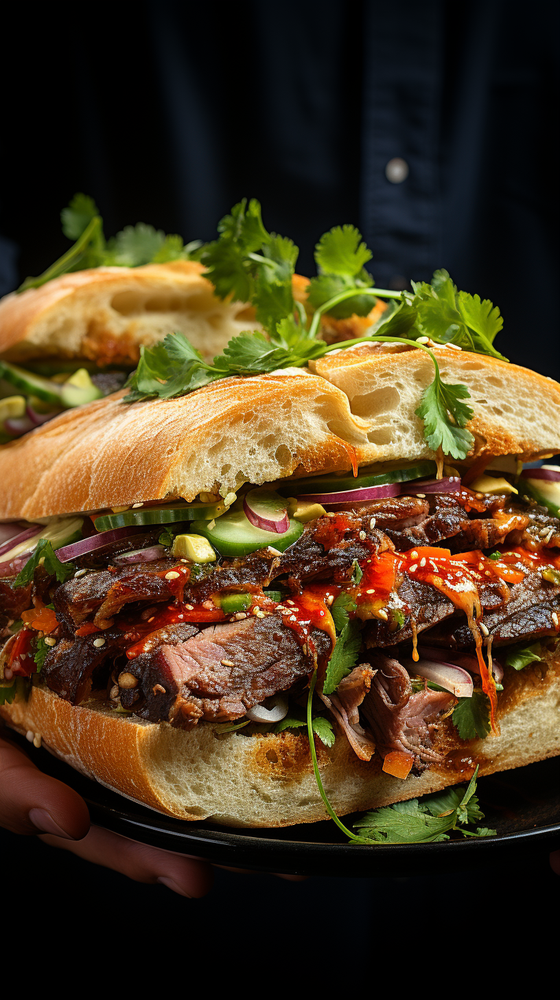 Fresh and Tasty Banh Mi Sandwich