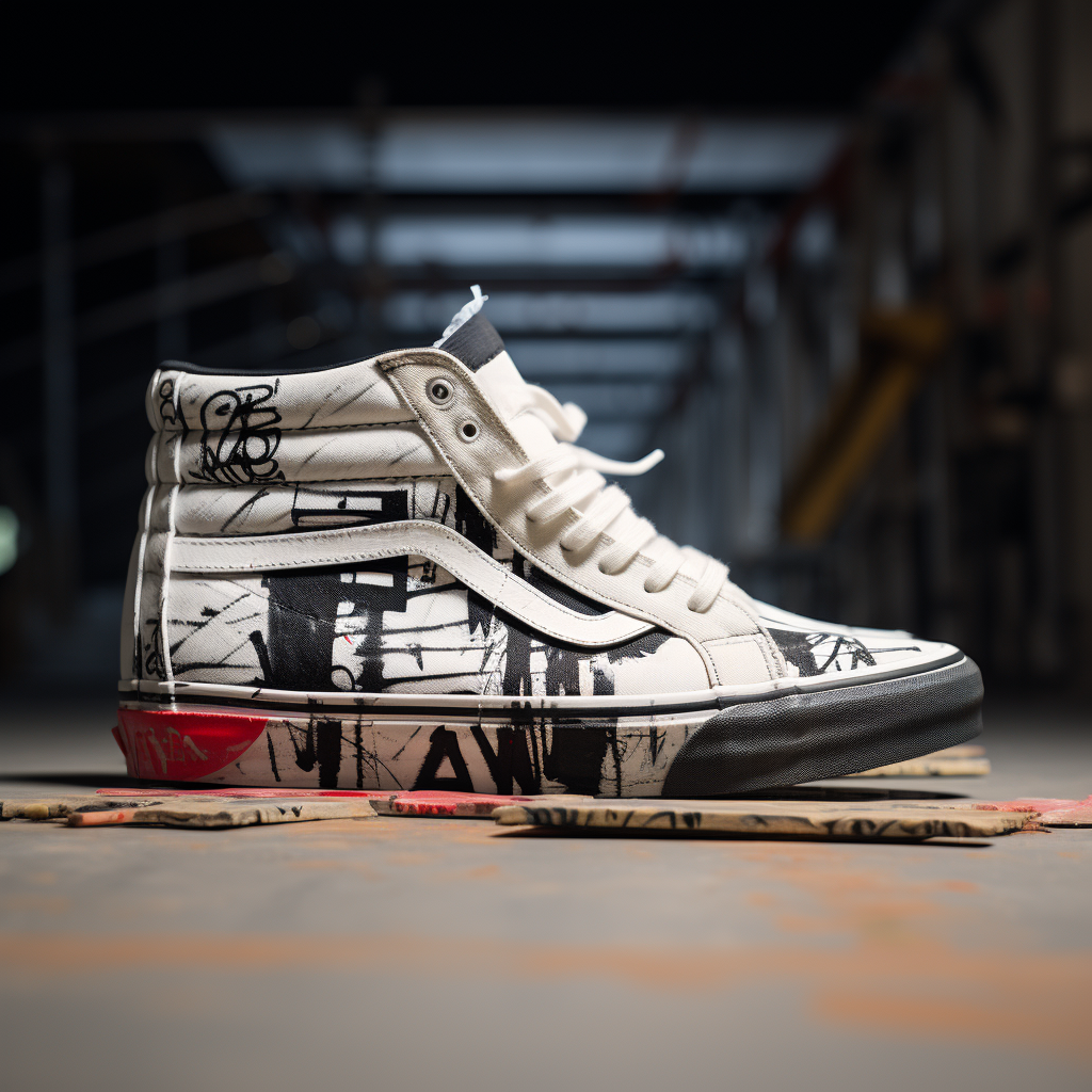 Banksy Virgil Abloh Canvas Shoe