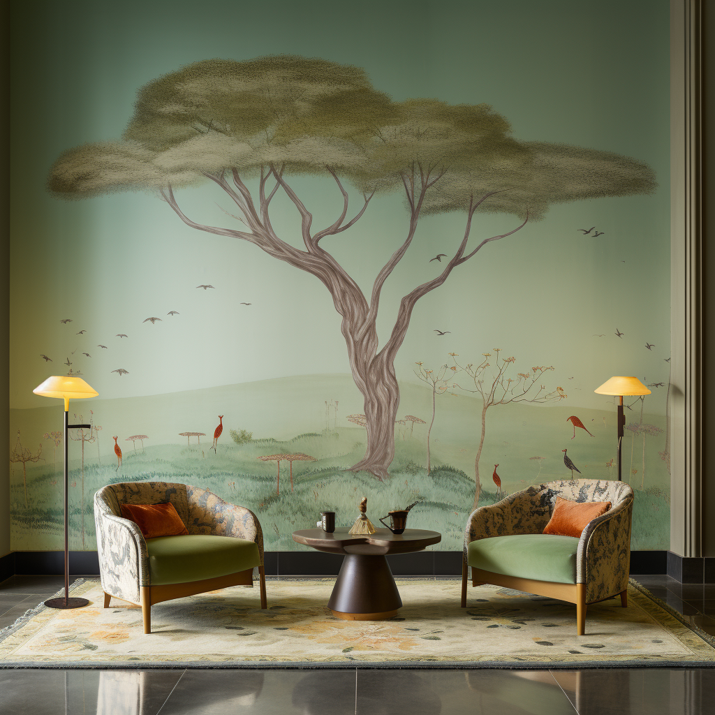 Beautiful baobab trees in de Gournay style