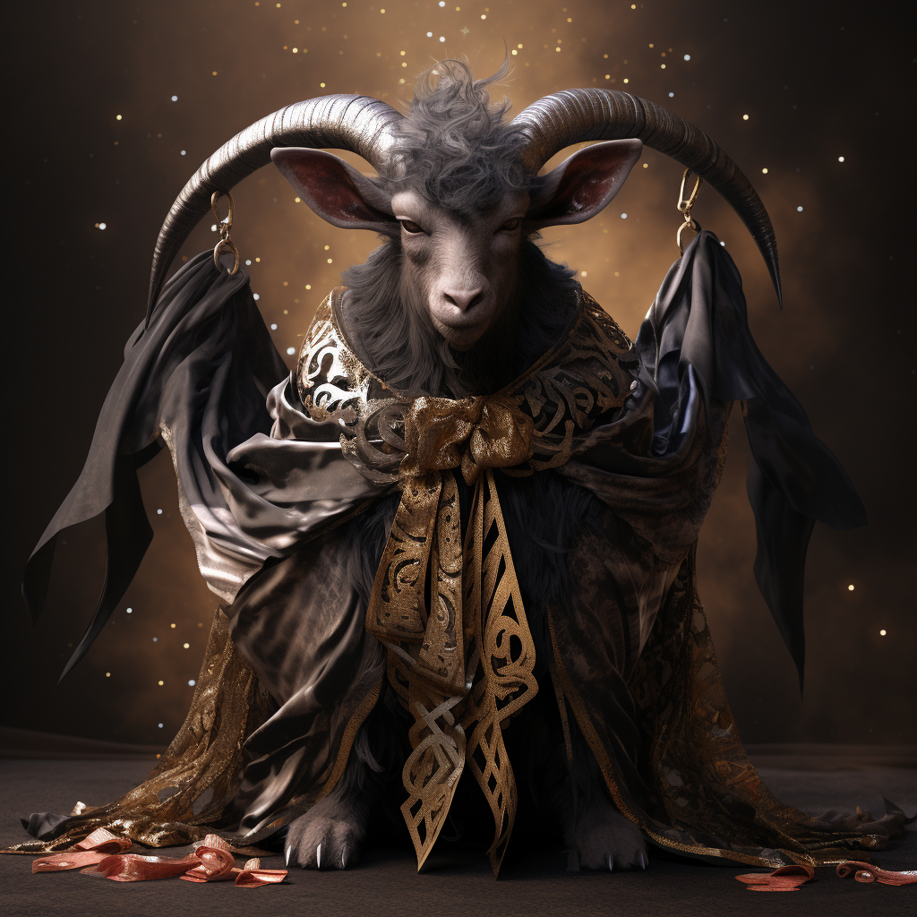 Baphomet as New Year's Baby 2024