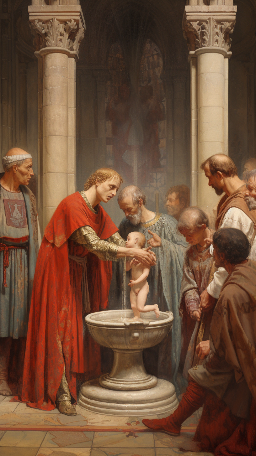 Painting of Baptism of Clovis