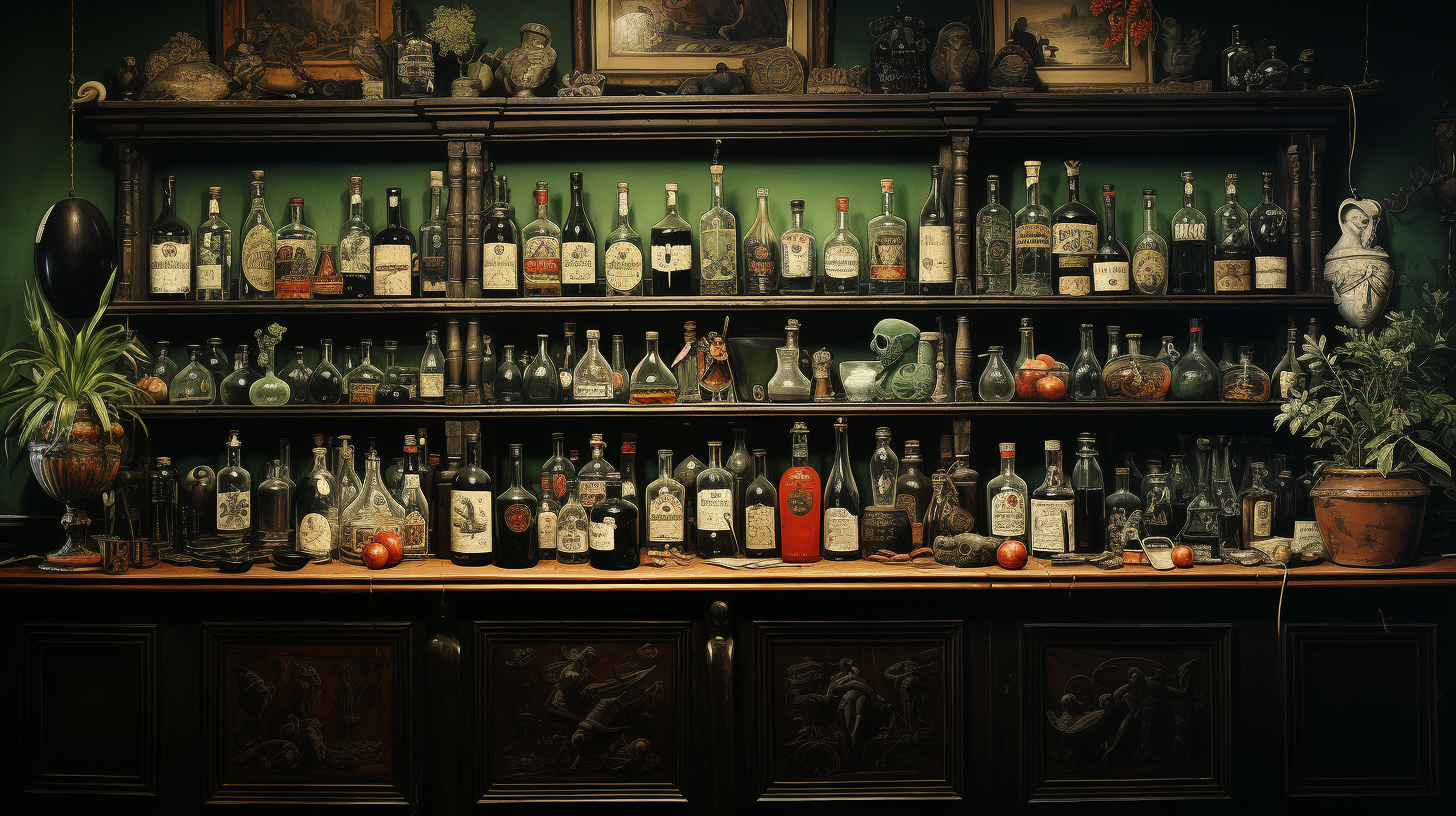 Artistic bar shrine by Dan Witz