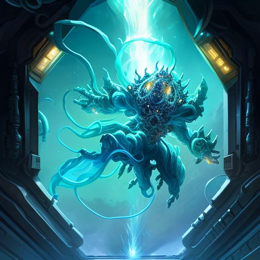 Barathu creature in space corridor