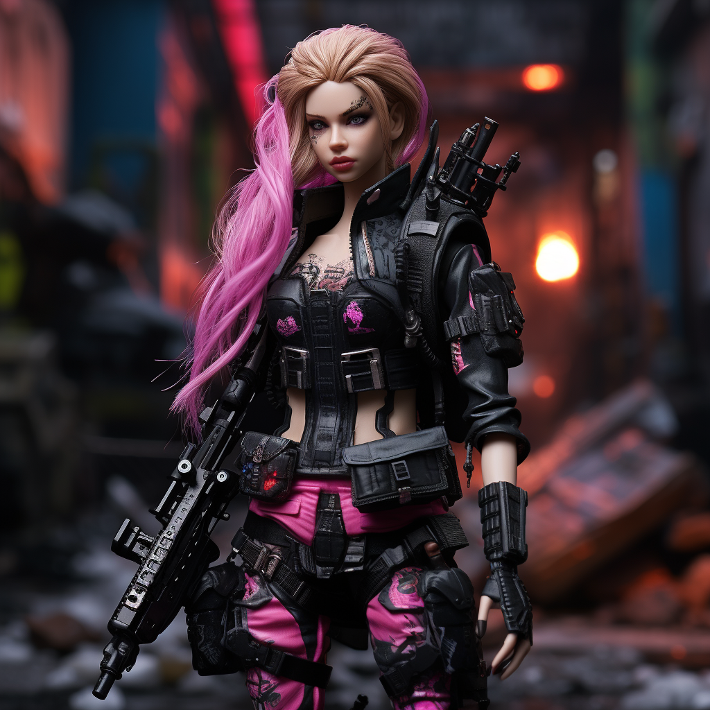 Barbie doll package tactical cyberpunk edition