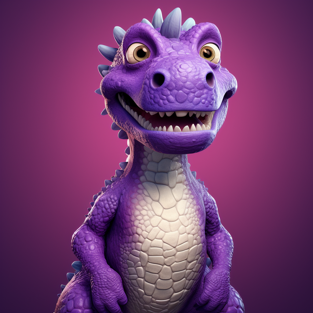 Barney the purple dinosaur character