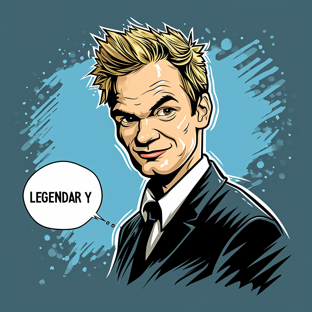 Illustration of Barney Stinson - The LEGENDARY Character