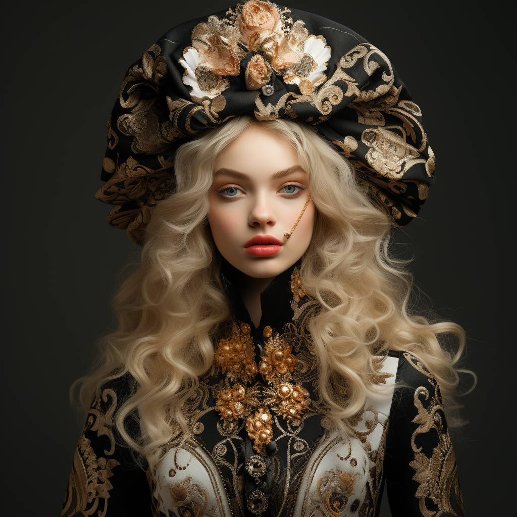 Fashionable baroque-inspired clothing for style enthusiasts