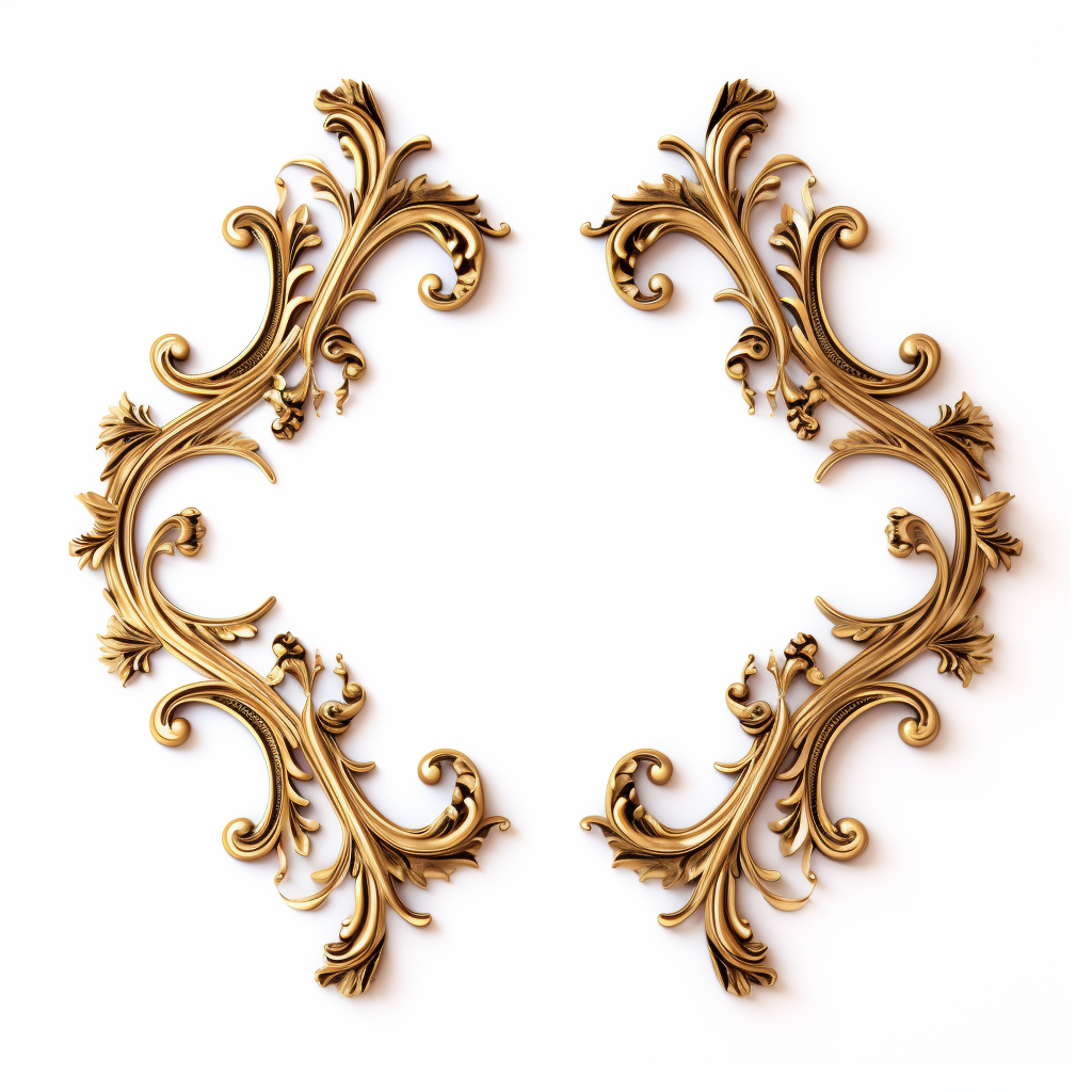 Beautiful baroque frames on white background