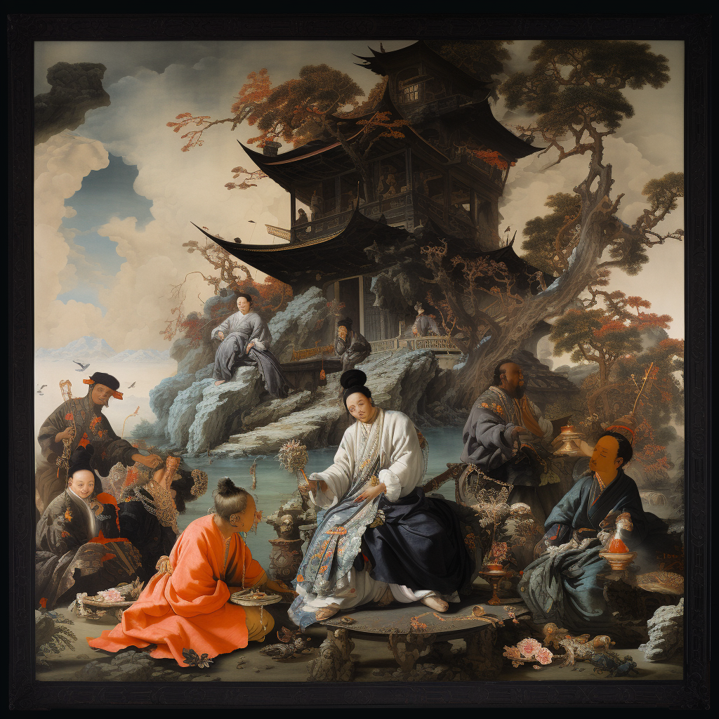 Baroque Painting Chinese Print