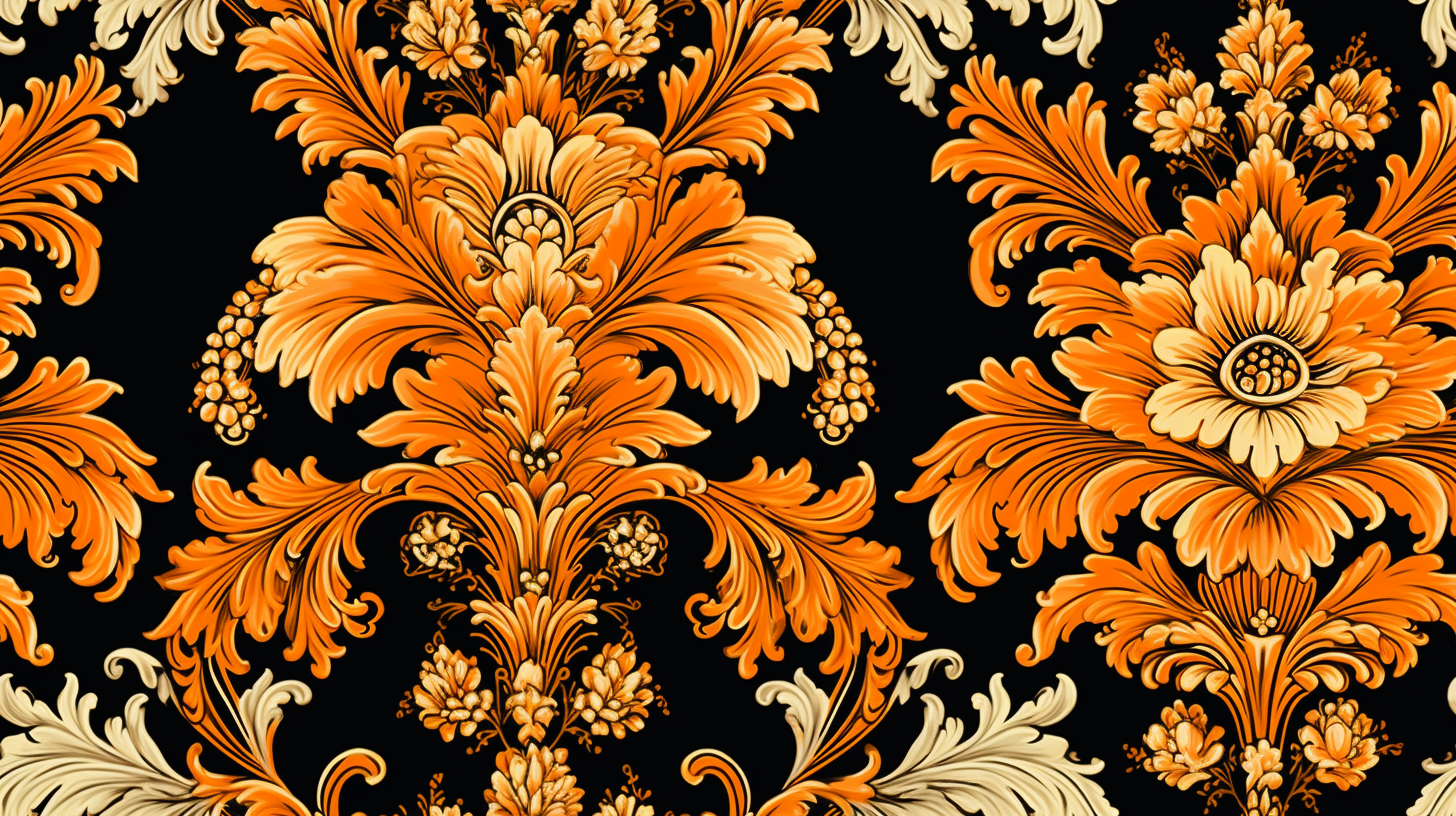 Baroque pattern tile for versatile designs