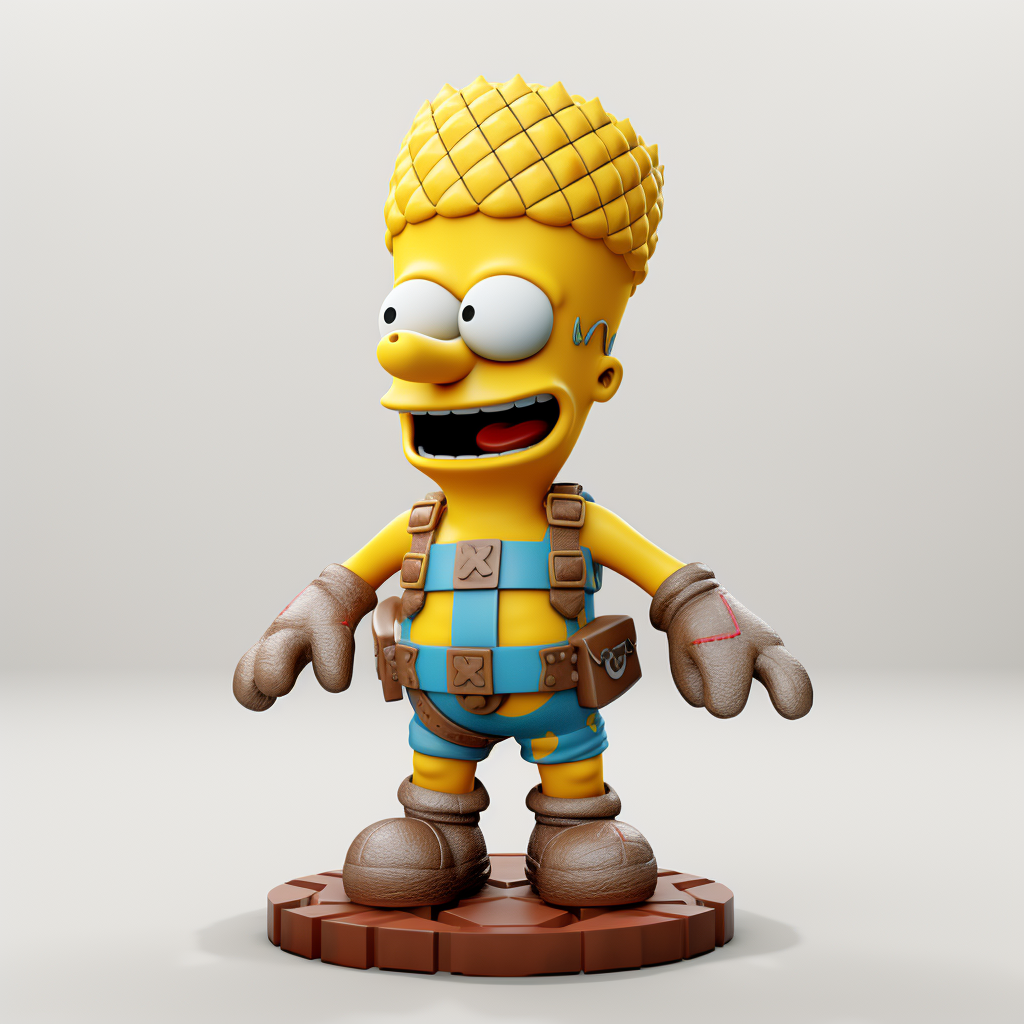 Bart Simpson in Super Mario Outfit in Animated Prague