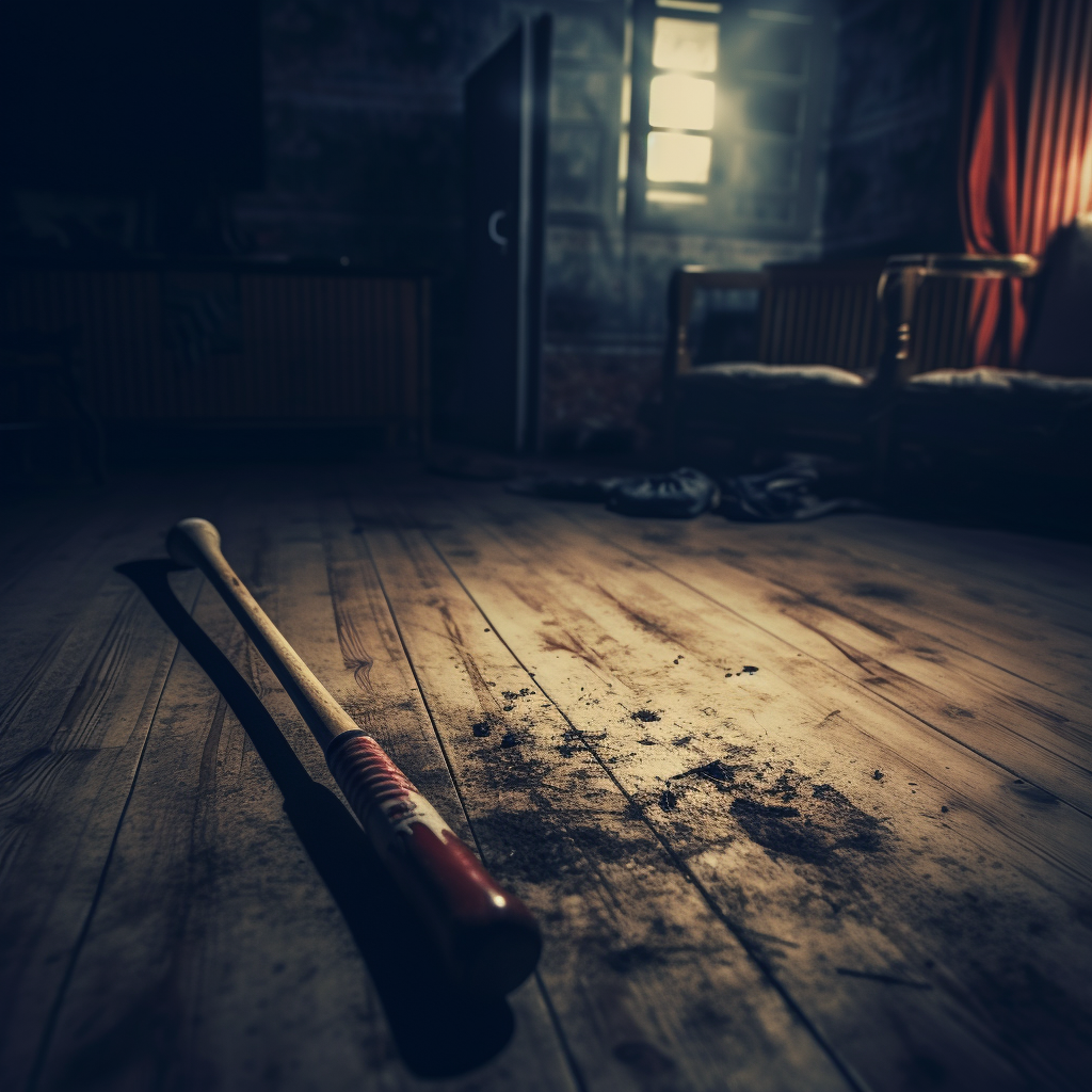 Baseball Bat on Room Floor