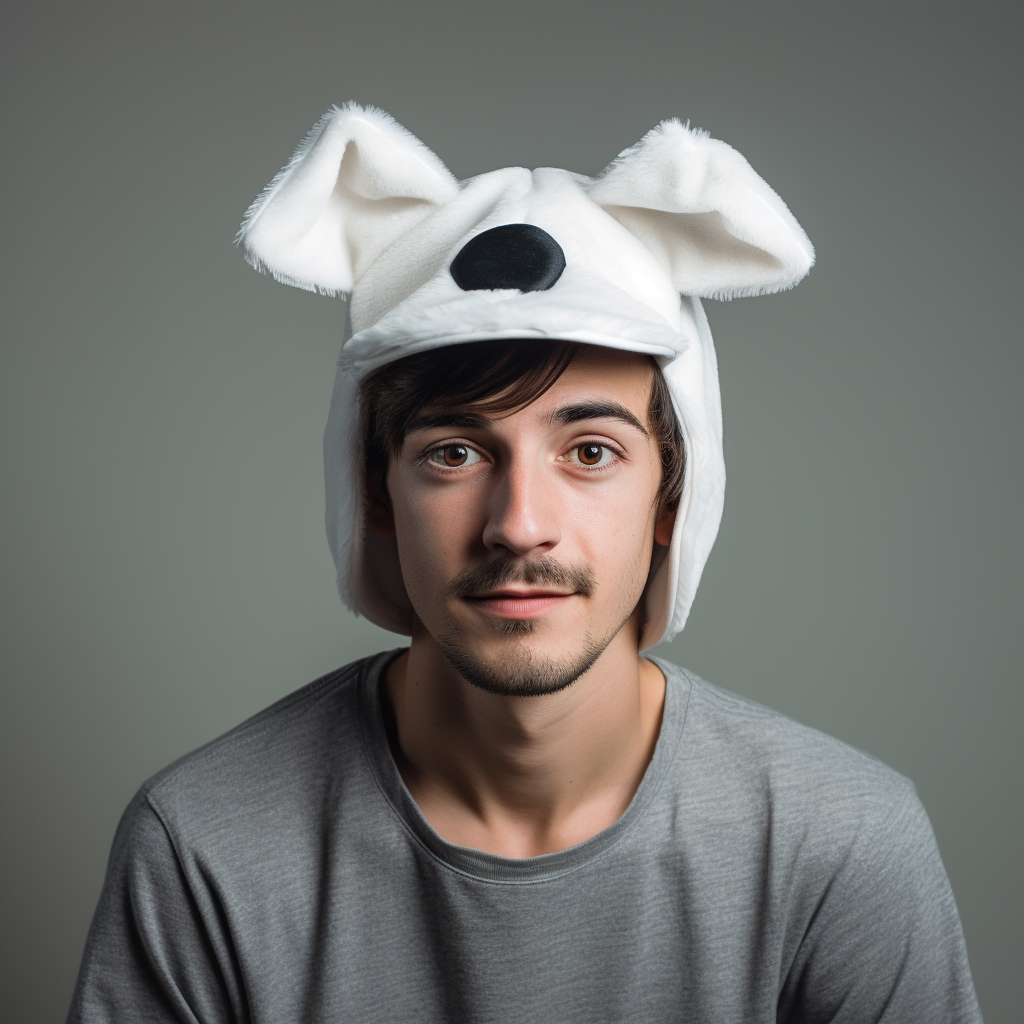 Stylish baseball cap with floppy dog ears