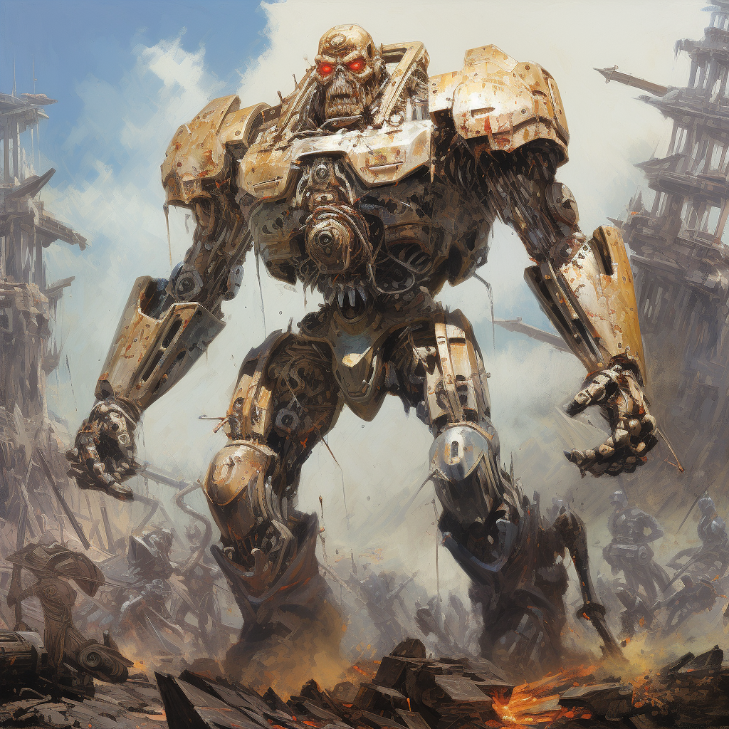 Basil Gogos Mech Warrior Art