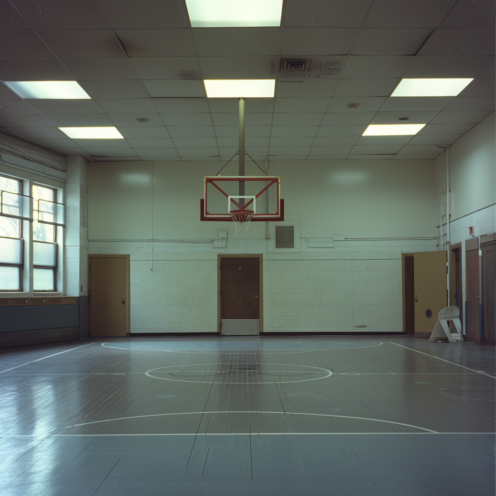 basketball hoop inside credit union