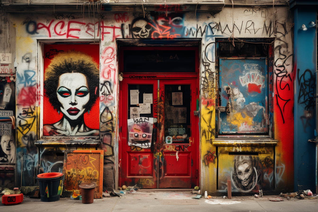 Entrance doorway of Basquiat's art gallery