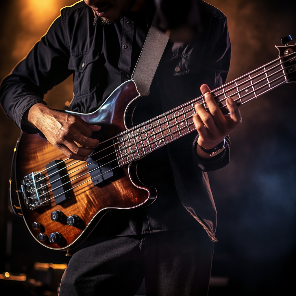 Image of a bass playing bass guitar