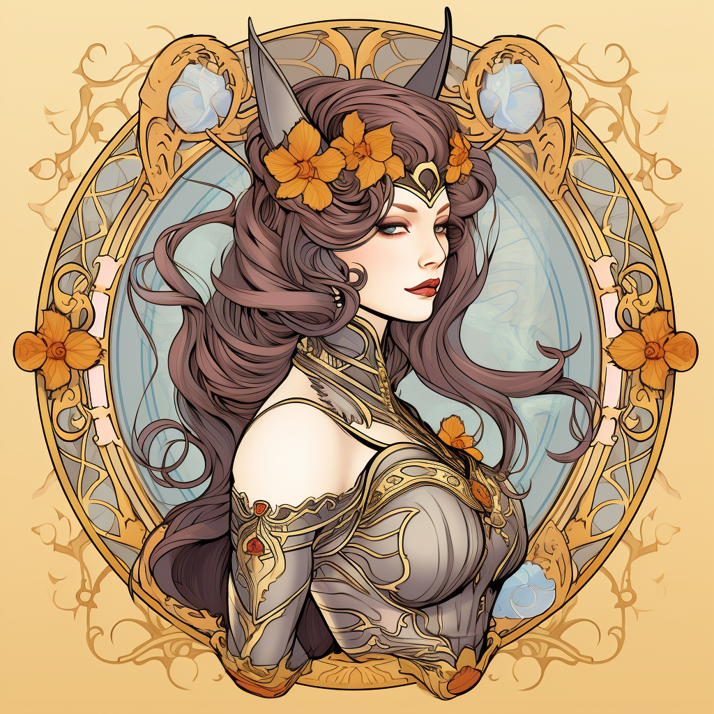 Batgirl in Art Nouveau Style