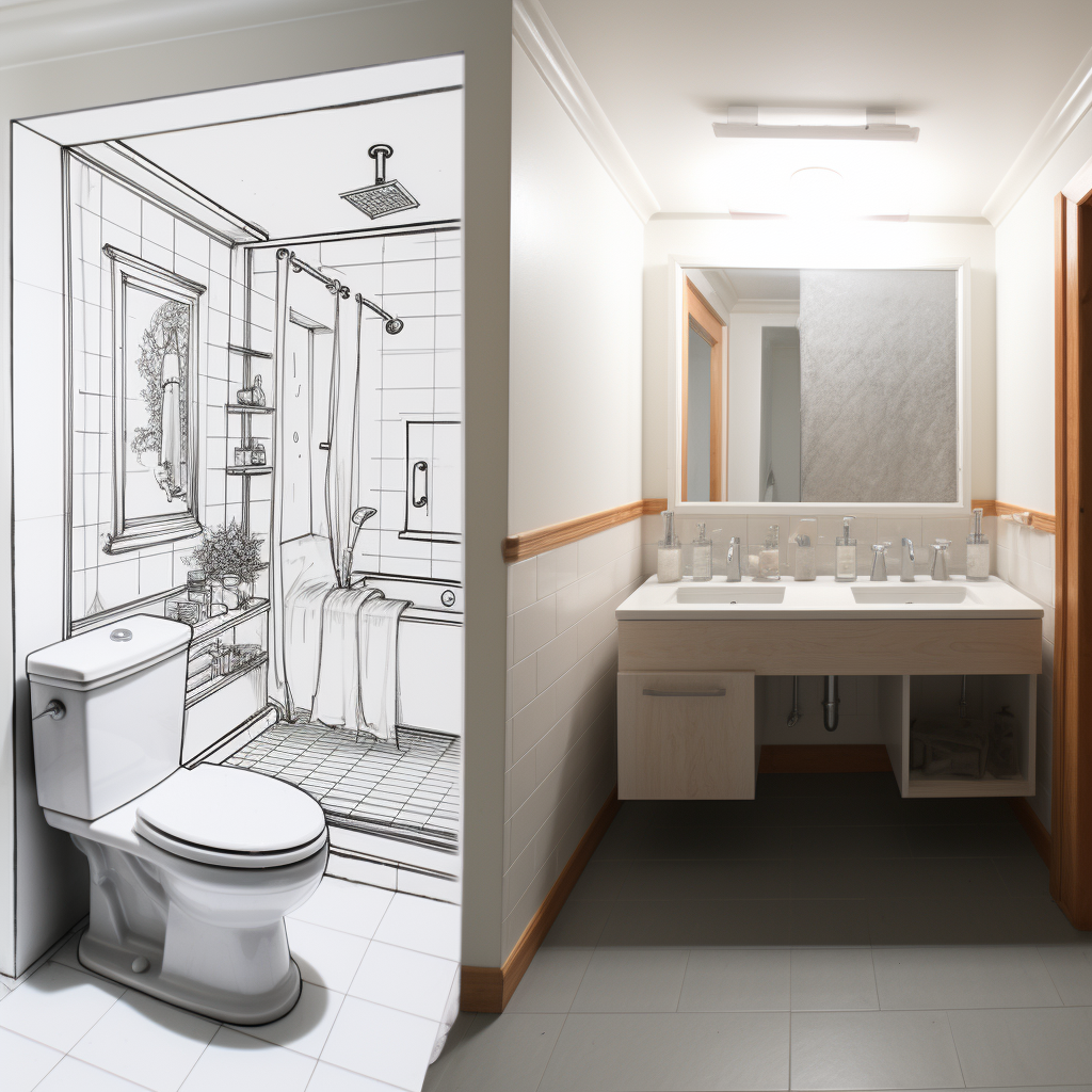 Bathroom Renovation Transition Image