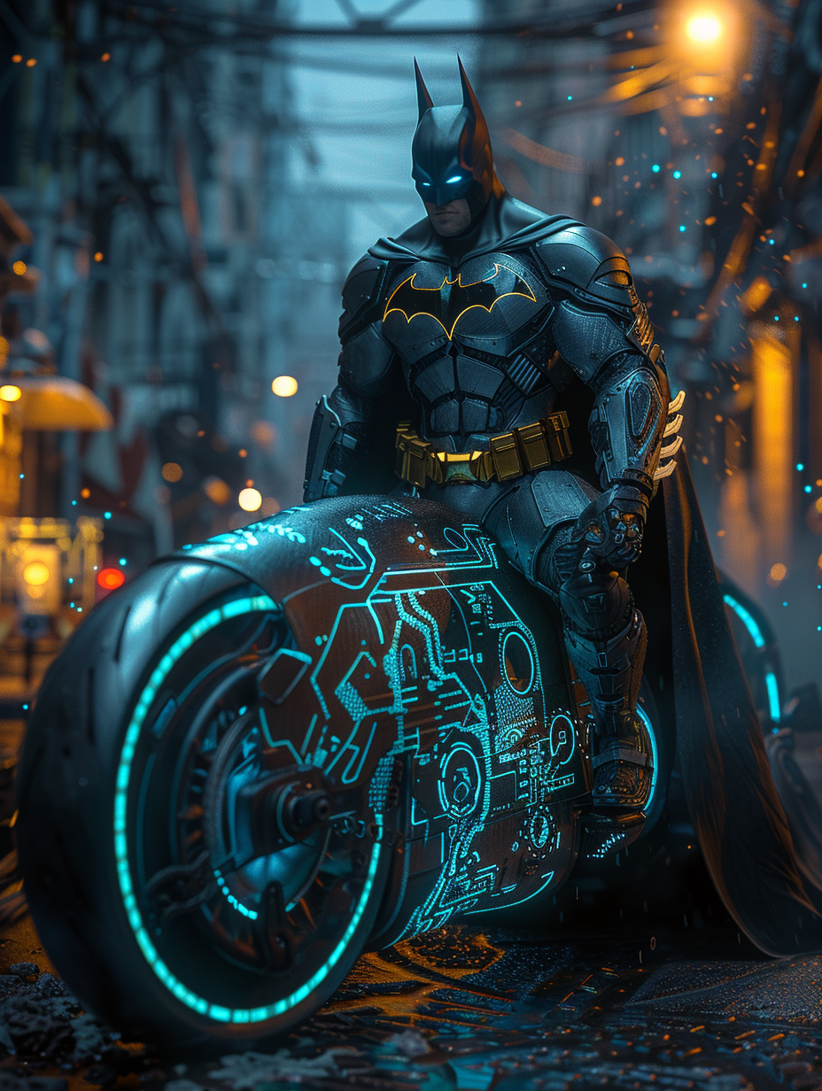 Batman Bat Bike Circuits Dark