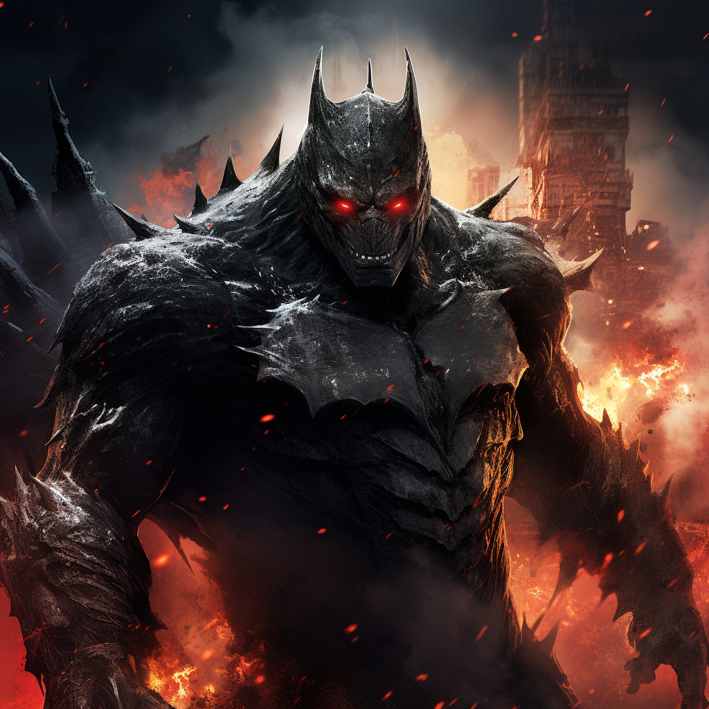 Batman demolishes city as Godzilla