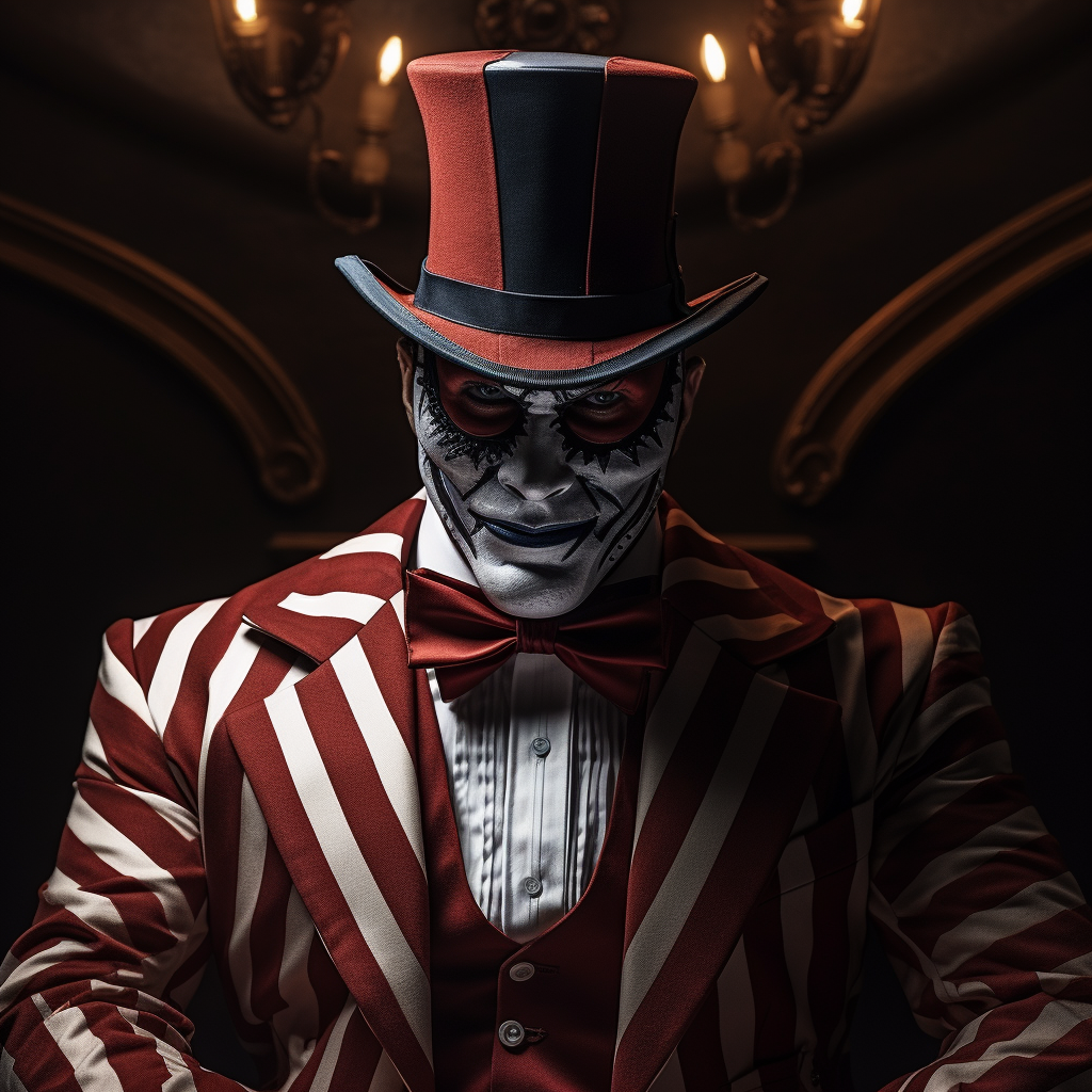 Batman Villain Candyman in Striped Suit Top Hat