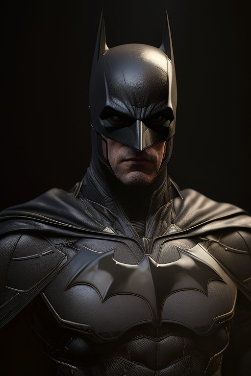 Realistic Batman in dynamic pose