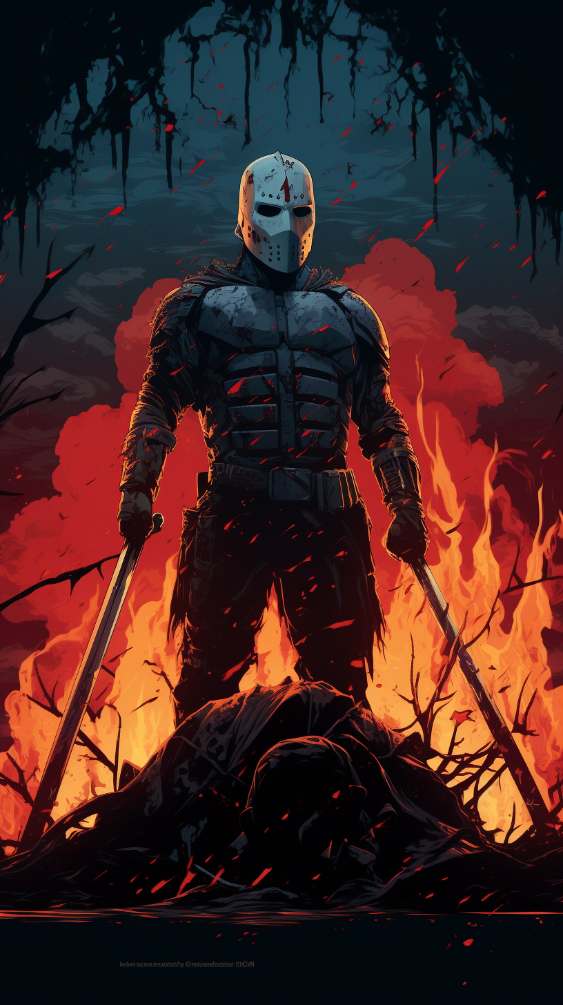 Epic battle between Batman and Jason Voorhees