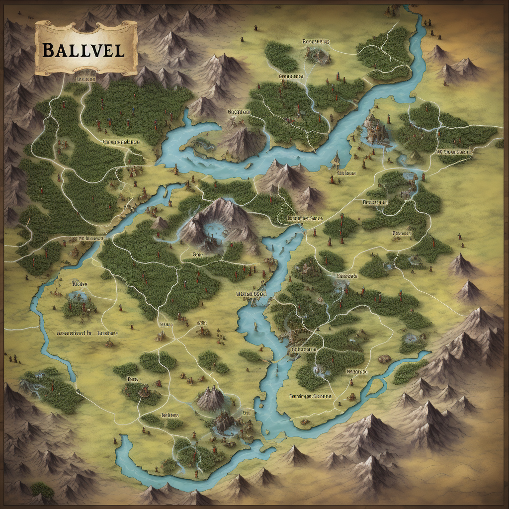 Detailed Medieval Battle Map Valley