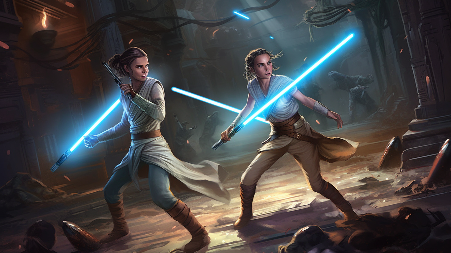 Brother and sister in Star Wars battle