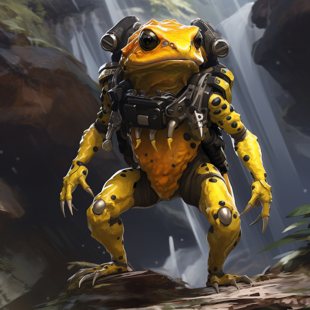 Yellow Poison Dart Frog, Battle Toads Inspired