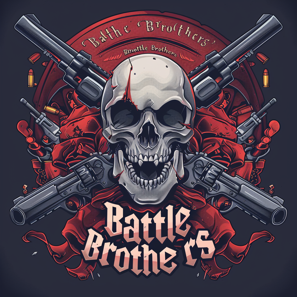 Battle Brothers Skull Guns Logo