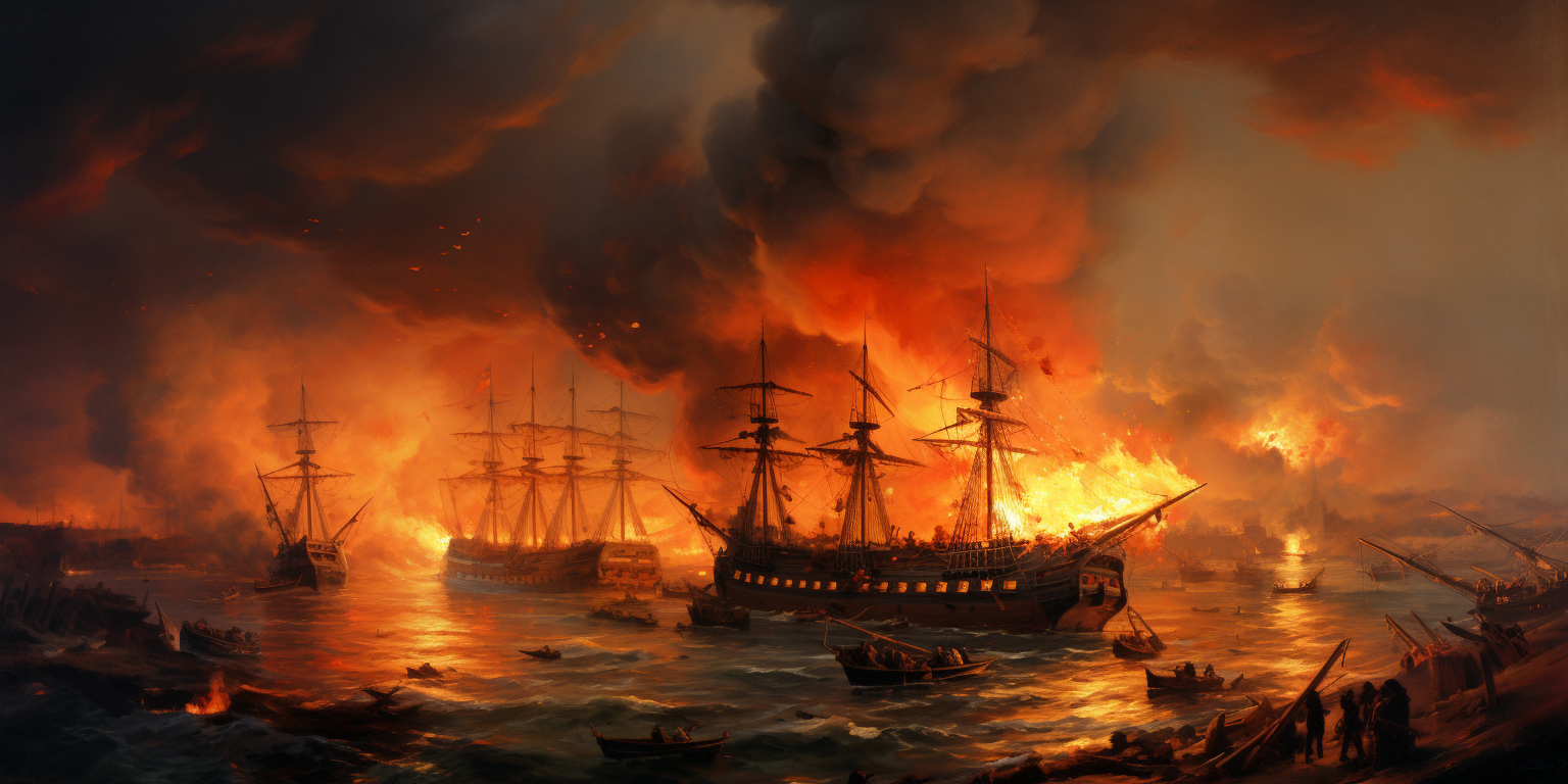 Aivazovsky's Battle of Focchies painting