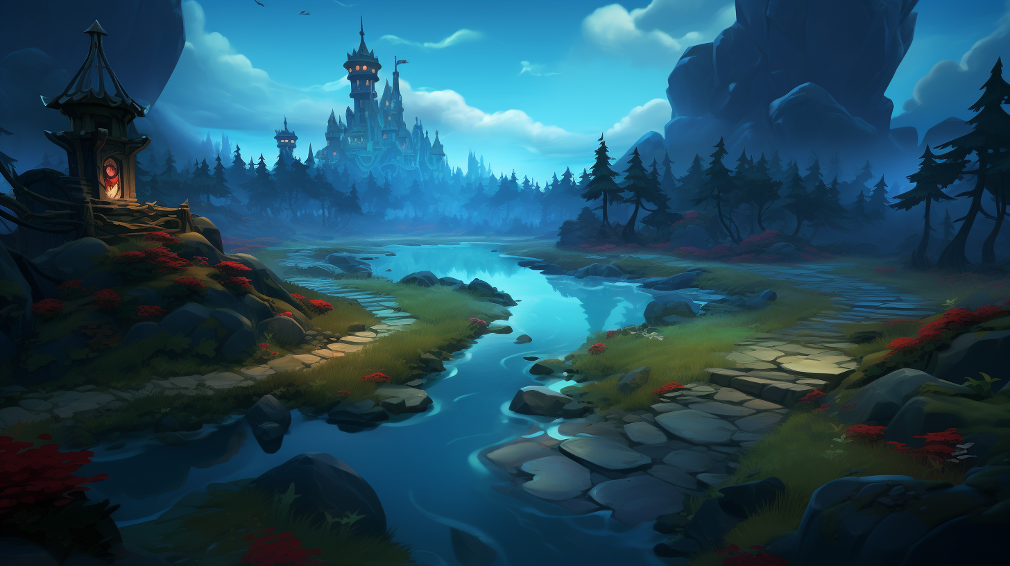 Battlerite game swamp slavic fantasy landscape