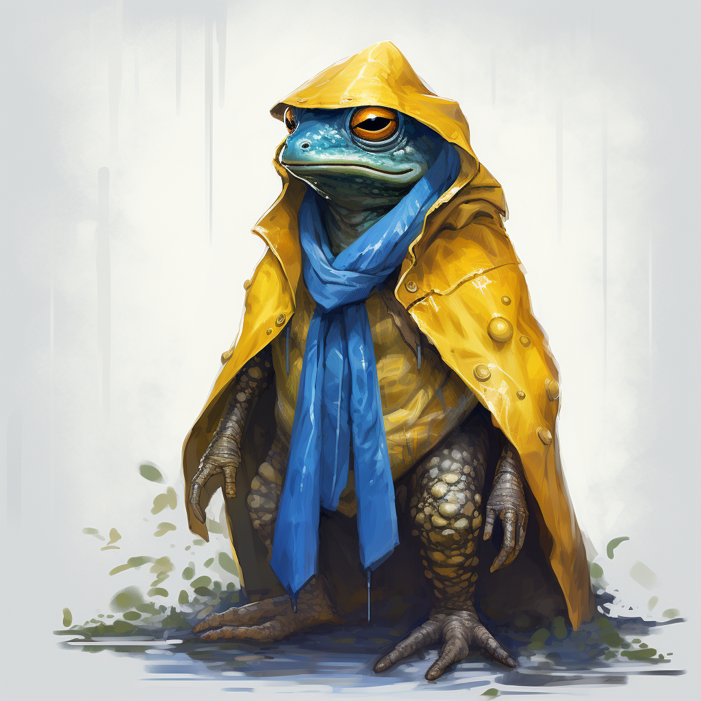 Yellow Poison Dart Frog Battletoad Character