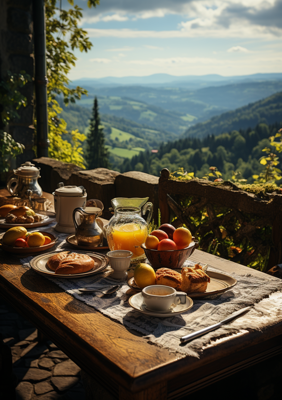 Beautiful Bavarian Breakfast in Nature ??