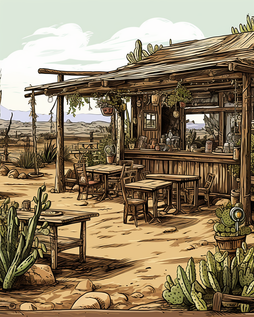 BBQ restaurant in the Sonoran Desert