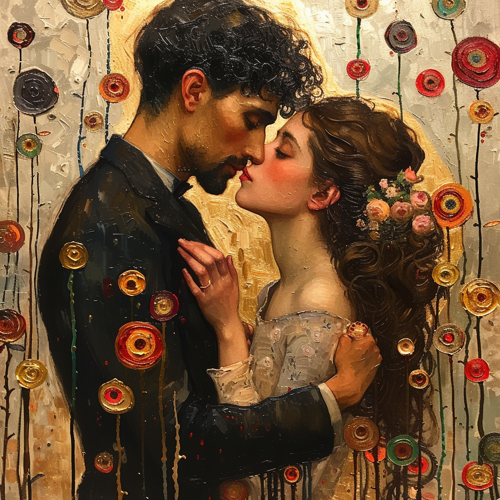 Valentine's Day Gustav Klimt painting