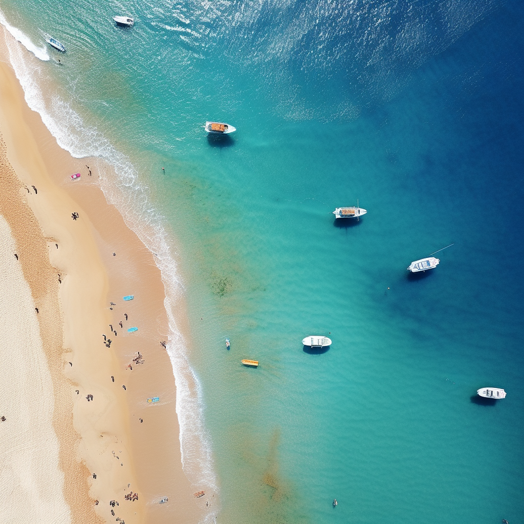 Aerial View of Sunny Beach