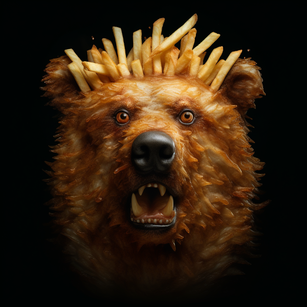 Bear Head on Fries