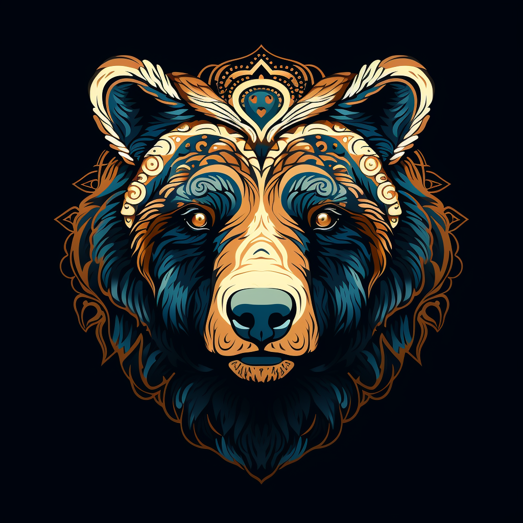 Bear logo patterns for designs