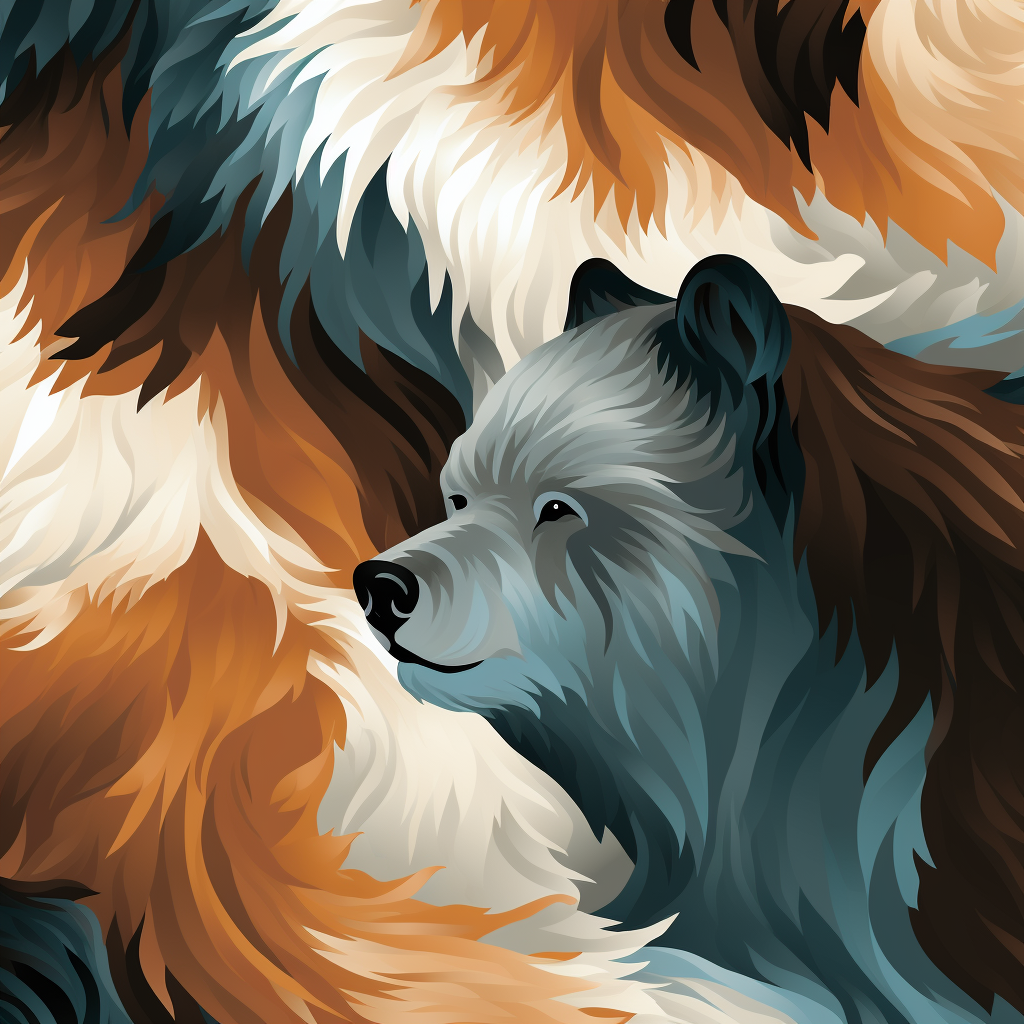 Bear fur-inspired pattern art